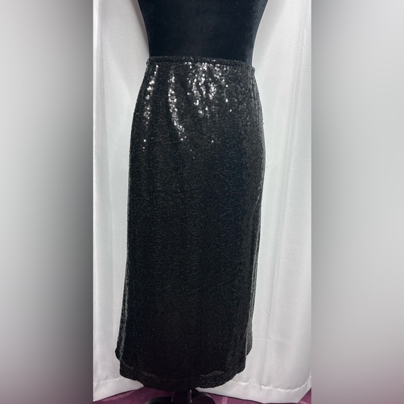 NWT Joe Fresh x Roxy Earle Sequin Black skirt - Picture 3 of 7